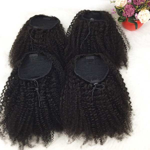 4B-4C Afro Curl Ponytails