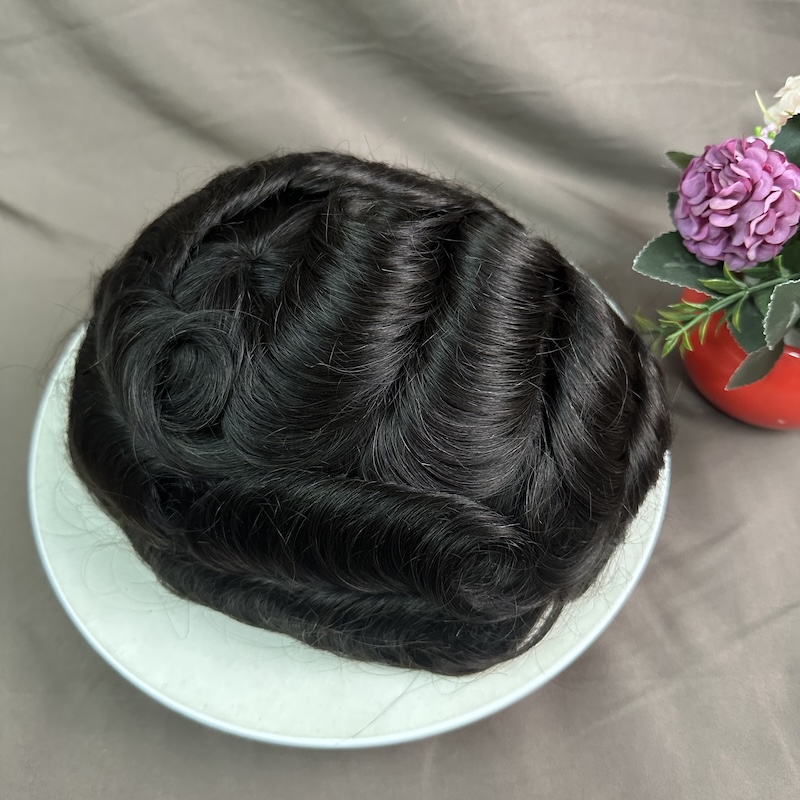 Thin Skin 8x10 Men Hair System #1b Color