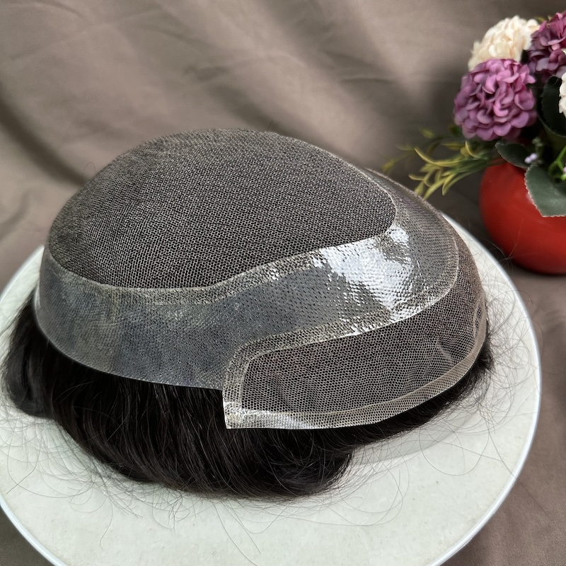 Hollywood Men Hair System 1B Off Black HD Swiss Lace