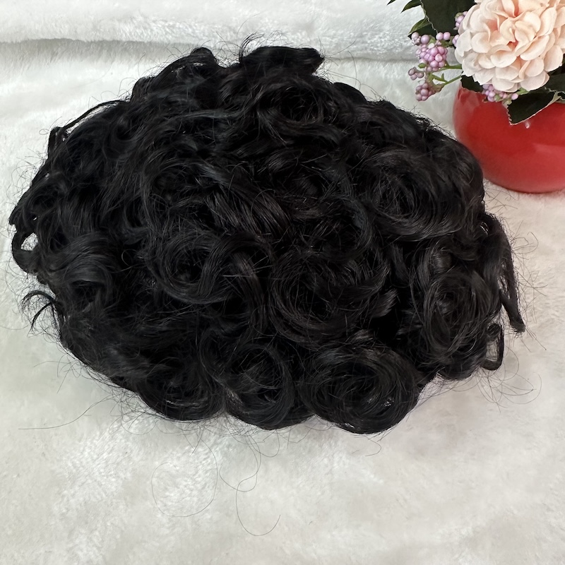 Hollywood Men Hair System 1A Color 20mm Wave HD Swiss Lace